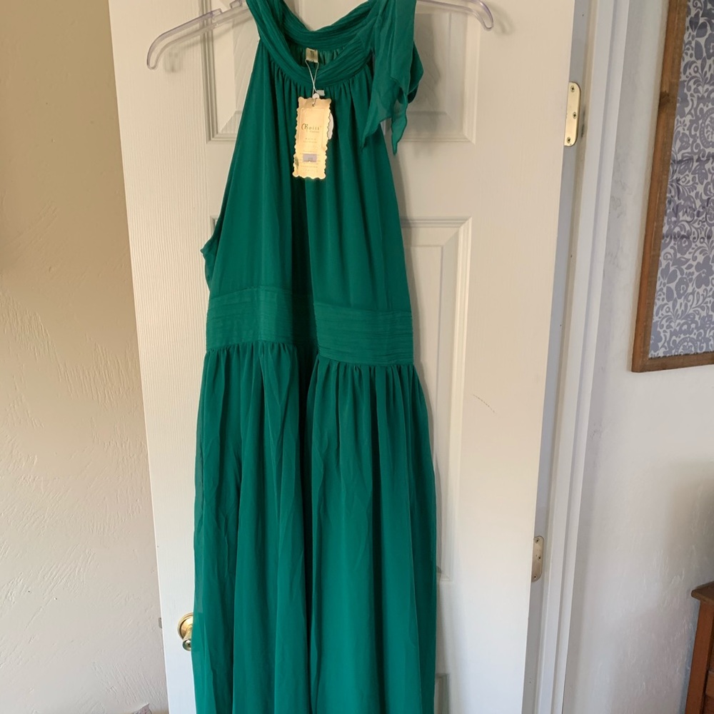 Full length plus size event dress.